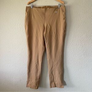 Rafaella Comfort Pull On Pants Women’s 1X Tan Viscose Blend Slimming Fit Career